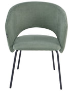 Set of 2 Dining Chairs BLAKELY Fabric Light Green