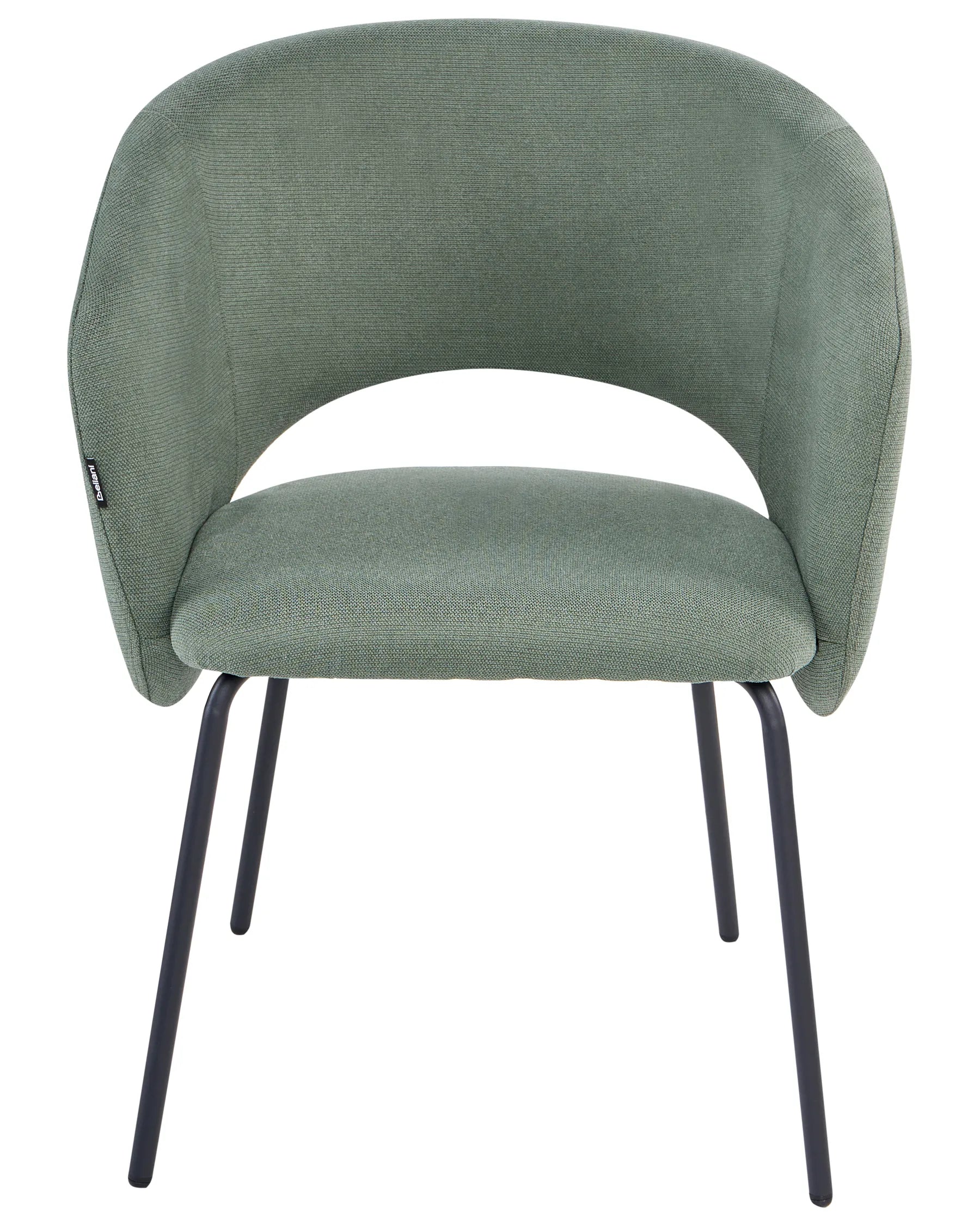 Set of 2 Dining Chairs BLAKELY Fabric Light Green