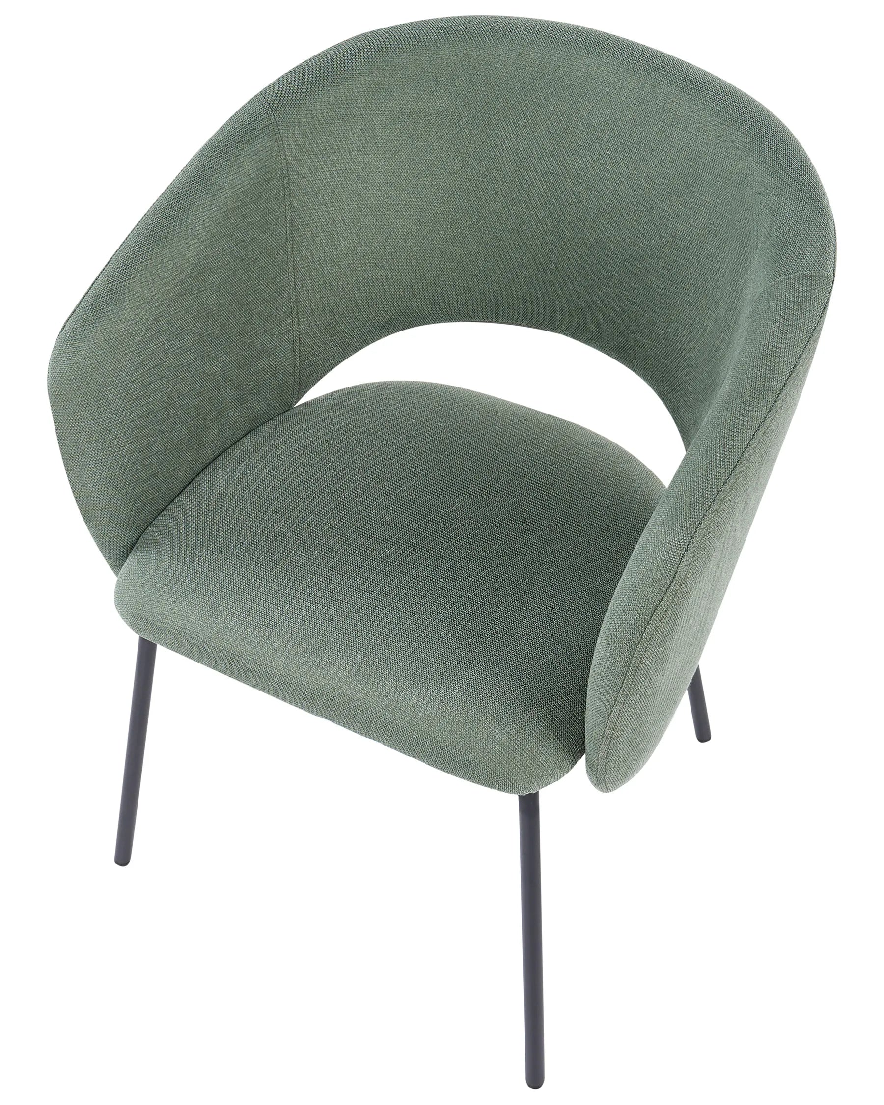 Set of 2 Dining Chairs BLAKELY Fabric Light Green