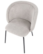 Set of 2 Dining Chairs SARASOTA Fabric Off-White
