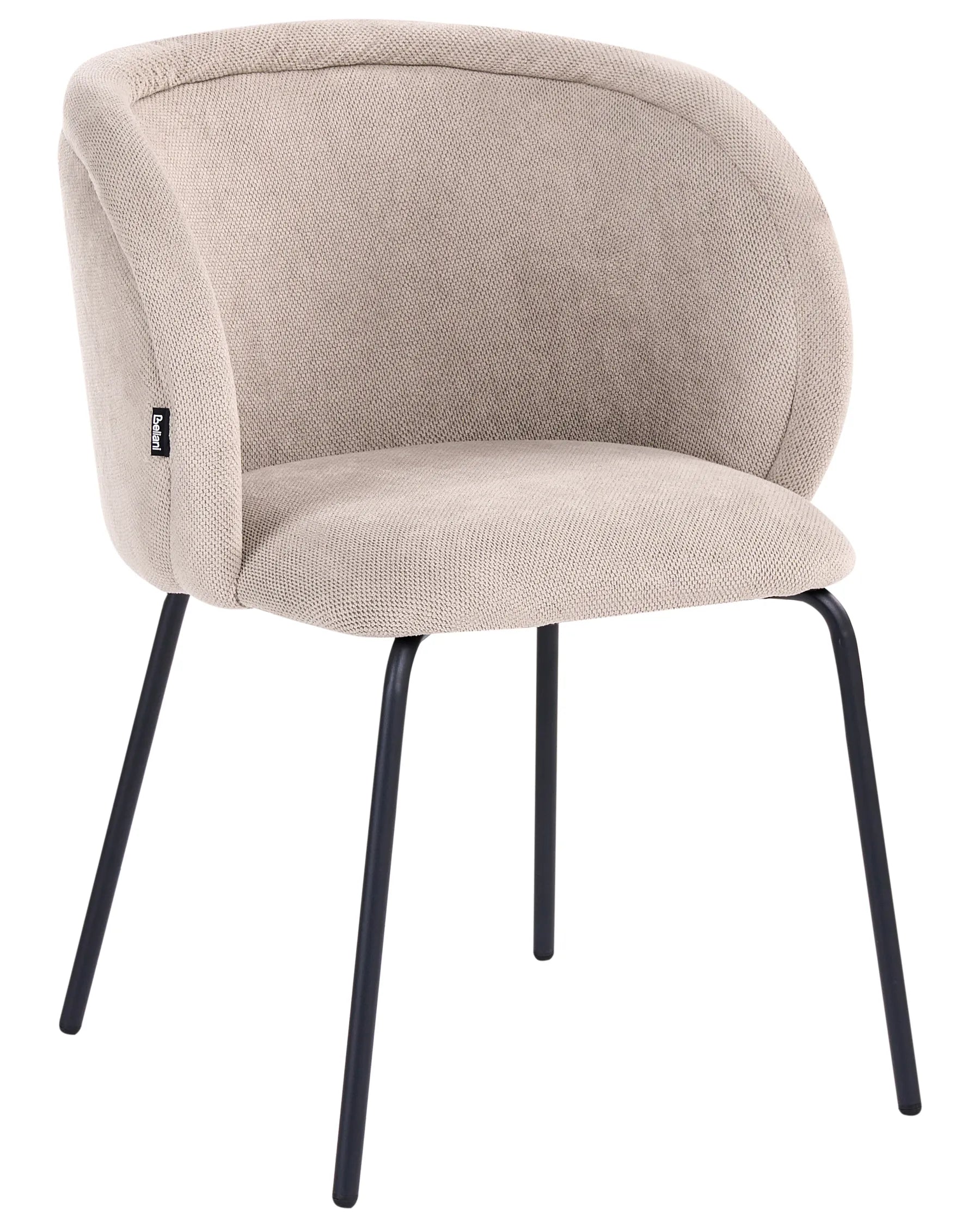 Set of 2 Dining Chairs SARASOTA Fabric Taupe