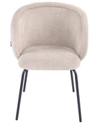 Set of 2 Dining Chairs SARASOTA Fabric Taupe