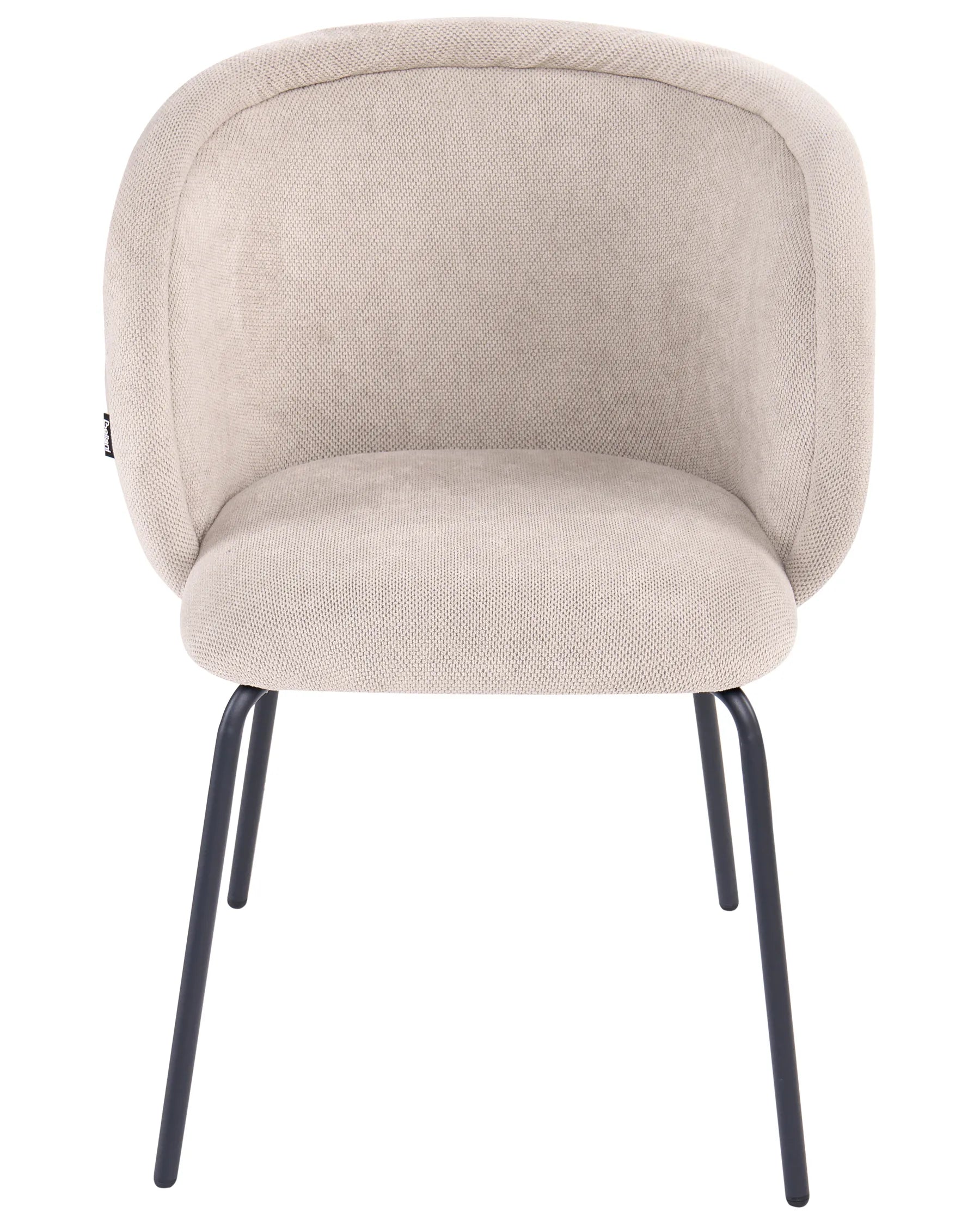 Set of 2 Dining Chairs SARASOTA Fabric Taupe