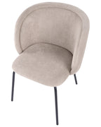 Set of 2 Dining Chairs SARASOTA Fabric Taupe