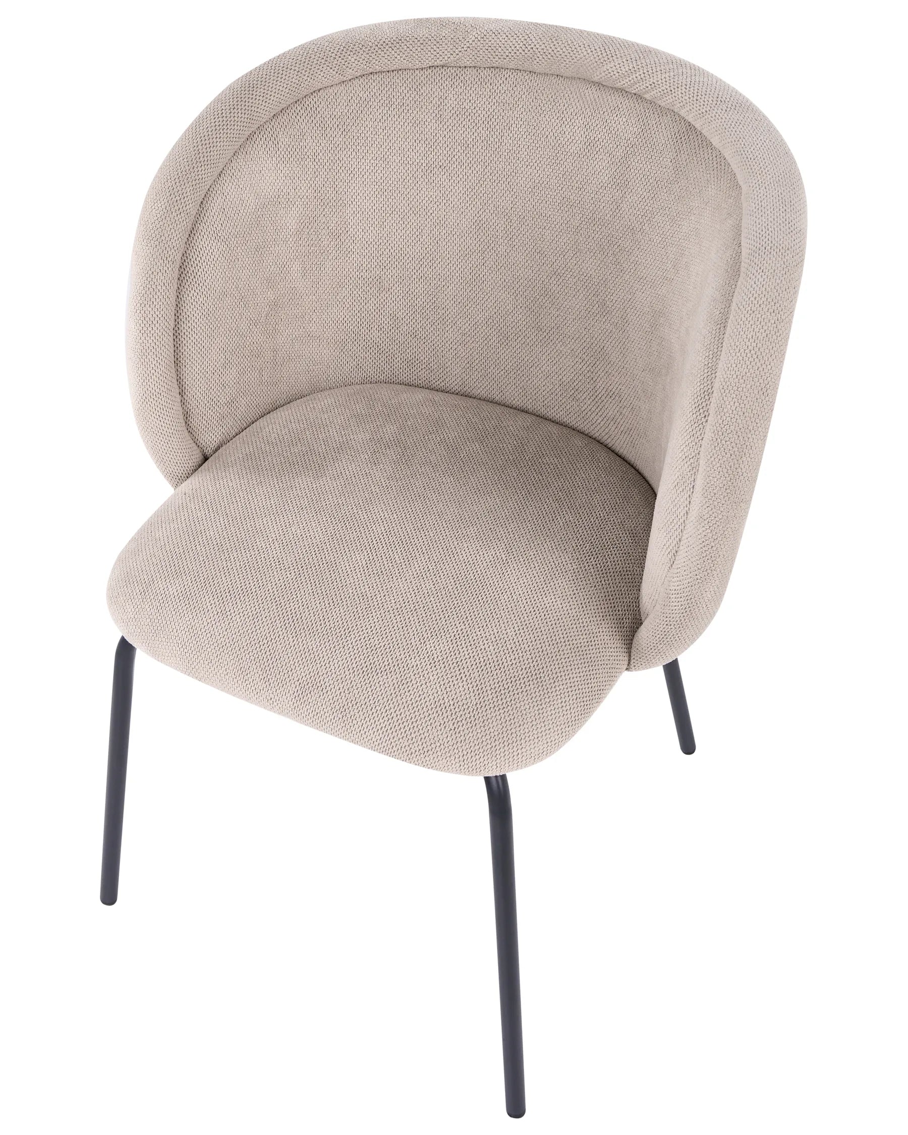 Set of 2 Dining Chairs SARASOTA Fabric Taupe