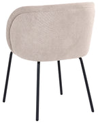 Set of 2 Dining Chairs SARASOTA Fabric Taupe