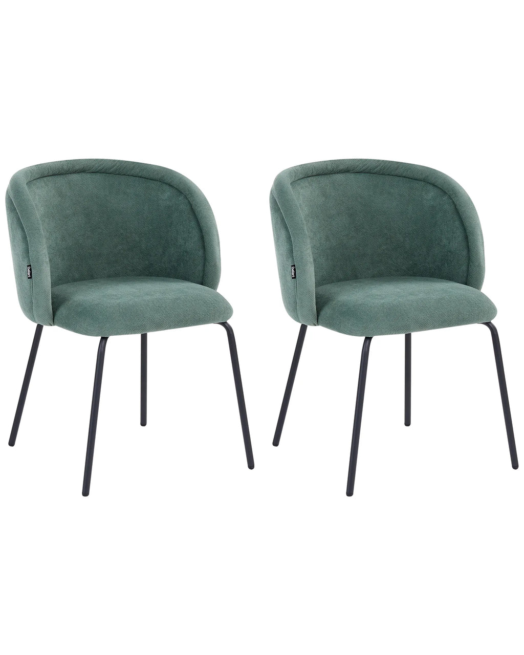 Set of 2 Dining Chairs SARASOTA Fabric Light Green