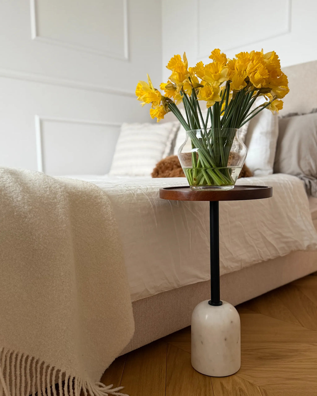 Side Table RAINY Metal White