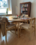 Dining Table WAIPORI Light Oak 140 cm 140 cm