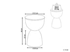 Side Table CANYON Metal Light Beige
