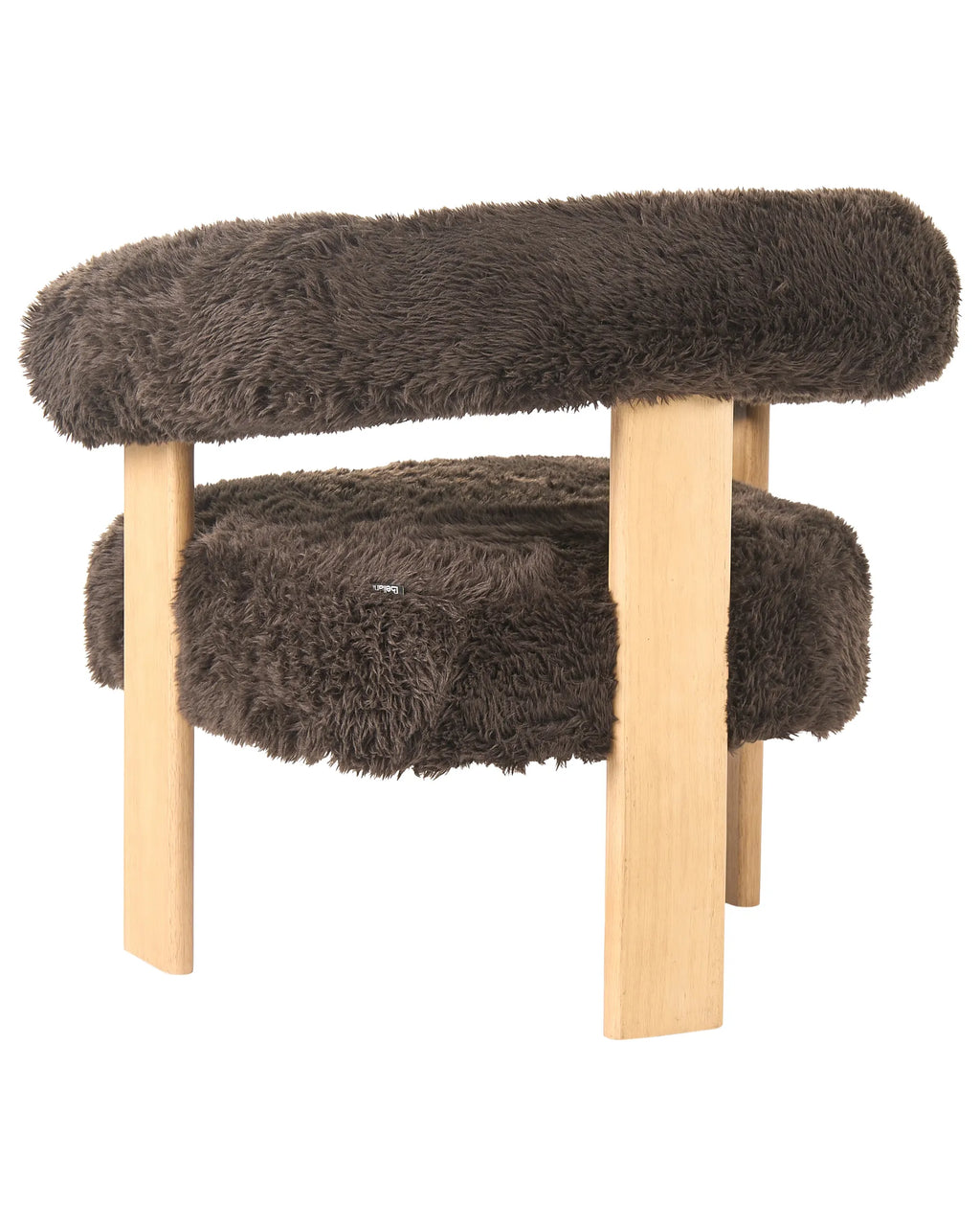 Armchair ILBRO Faux Fur Dark Brown/ Light Brown
