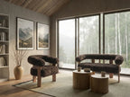 Armchair ILBRO Faux Fur Dark Brown/ Light Brown