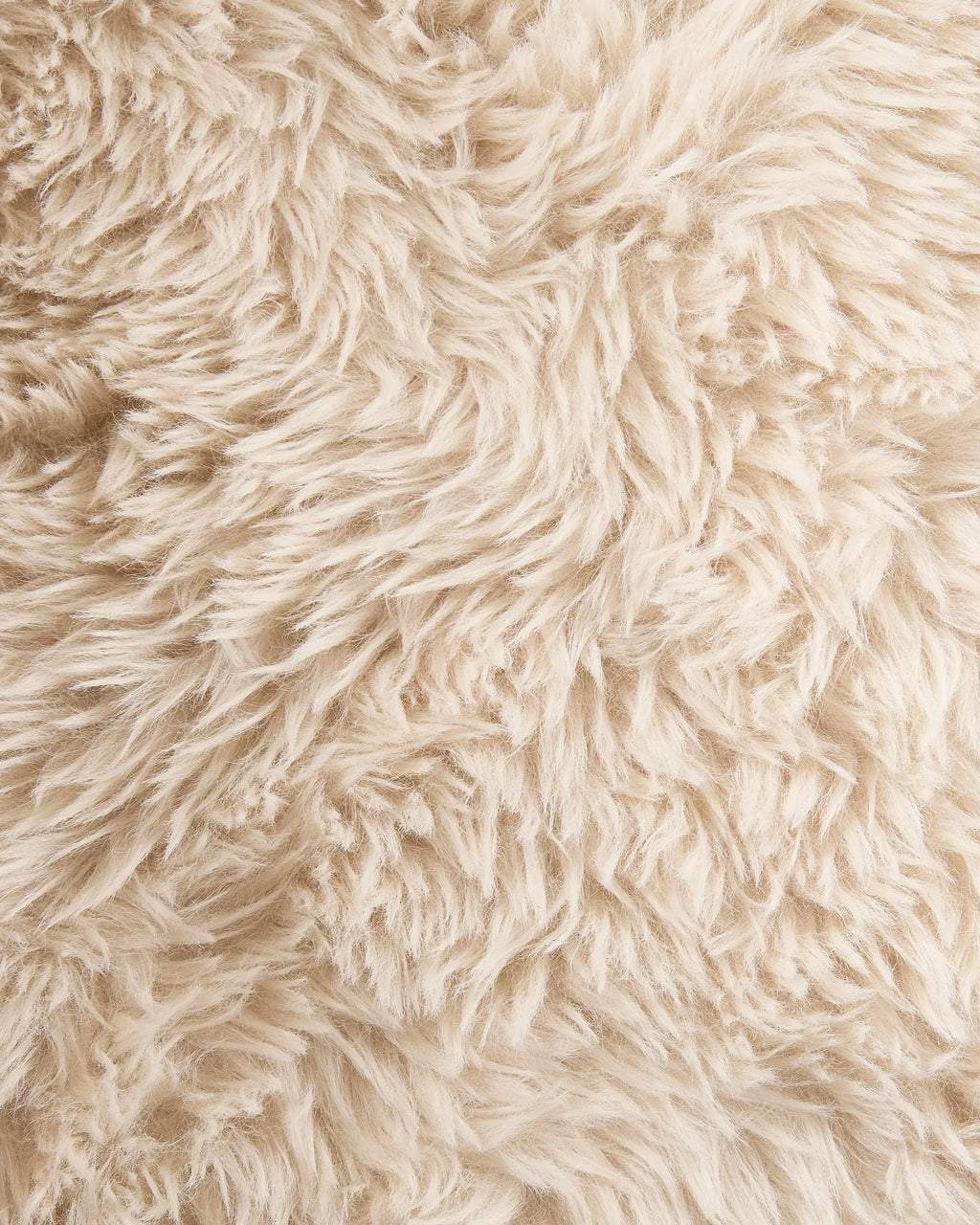 Armchair ILBRO Faux Fur Off-White/ Light Brown