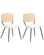 Set of 2 Dining Chairs EILEEN Off-White