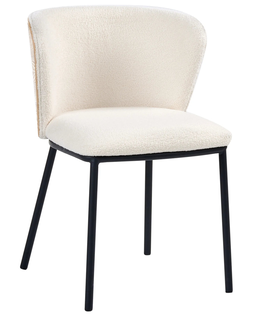Set of 2 Dining Chairs HOSKIN Boucle Off-White