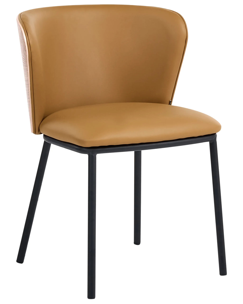 Set of 2 Dining Chairs HOSKIN Faux Leather Brown