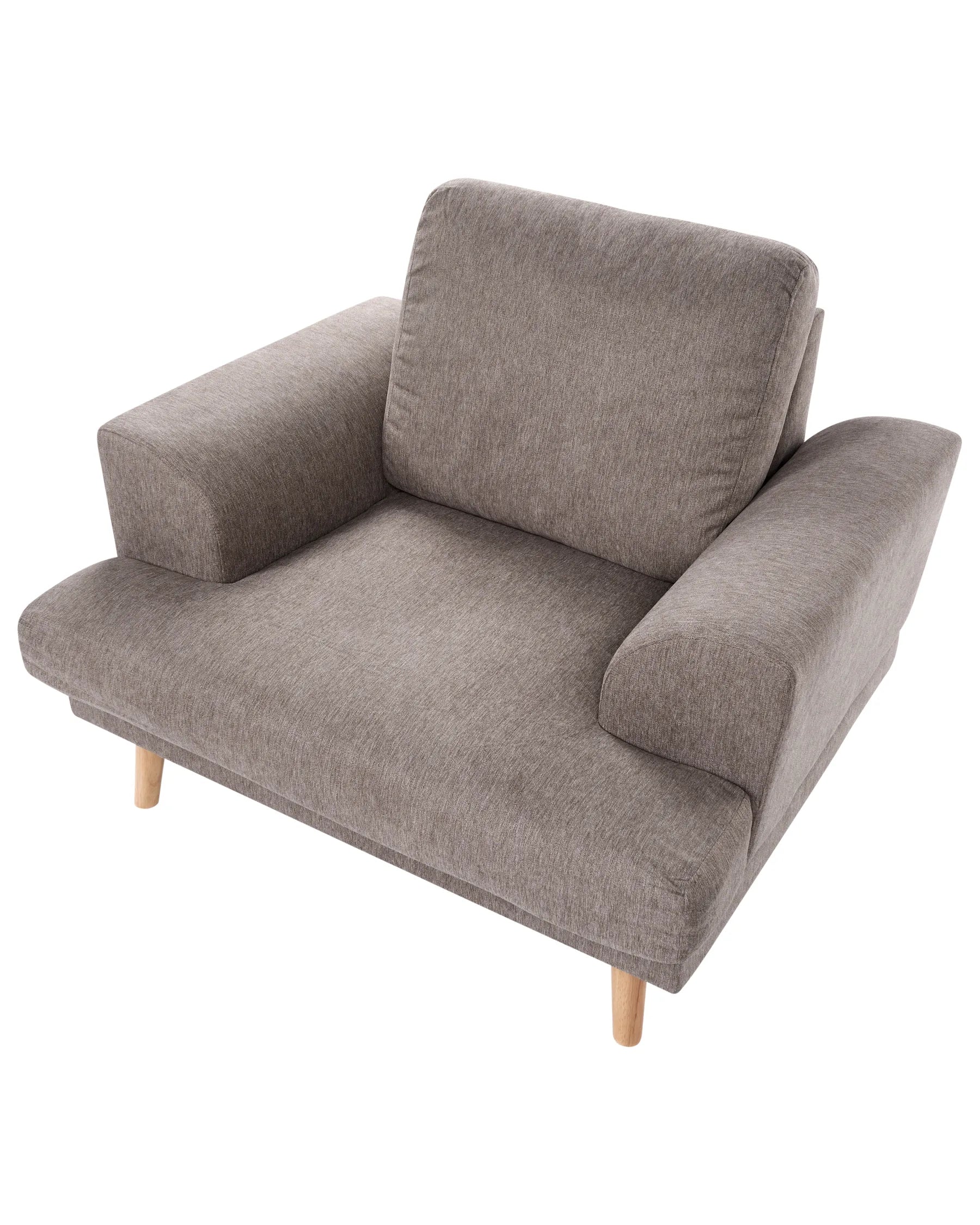 Armchair KILDAL Fabric Brown