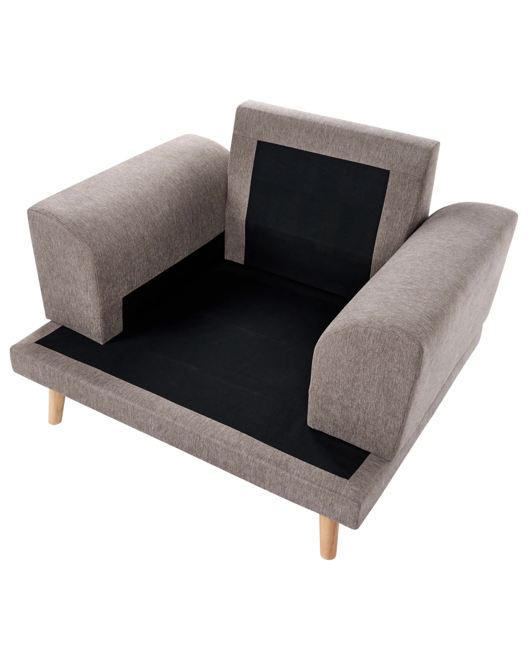 Armchair KILDAL Fabric Brown