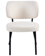 Set of 2 Dining Chairs WONDER Boucle Off-White