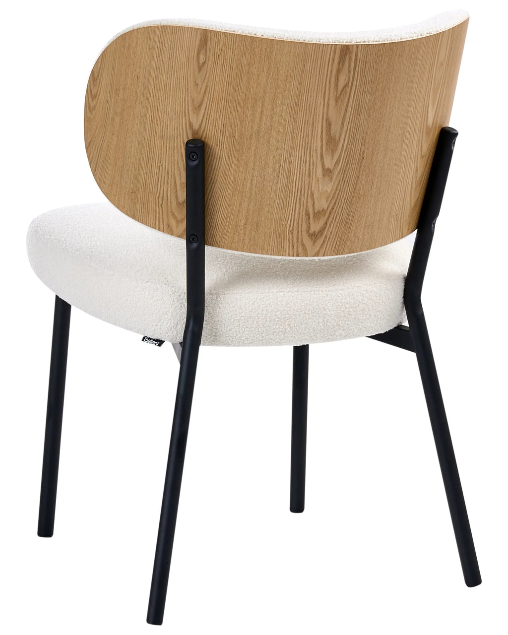 Set of 2 Dining Chairs WONDER Boucle Off-White