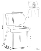 Set of 2 Dining Chairs WONDER Boucle Off-White