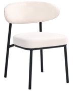 Set of 2 Dining Chairs WINTON Boucle Off-White