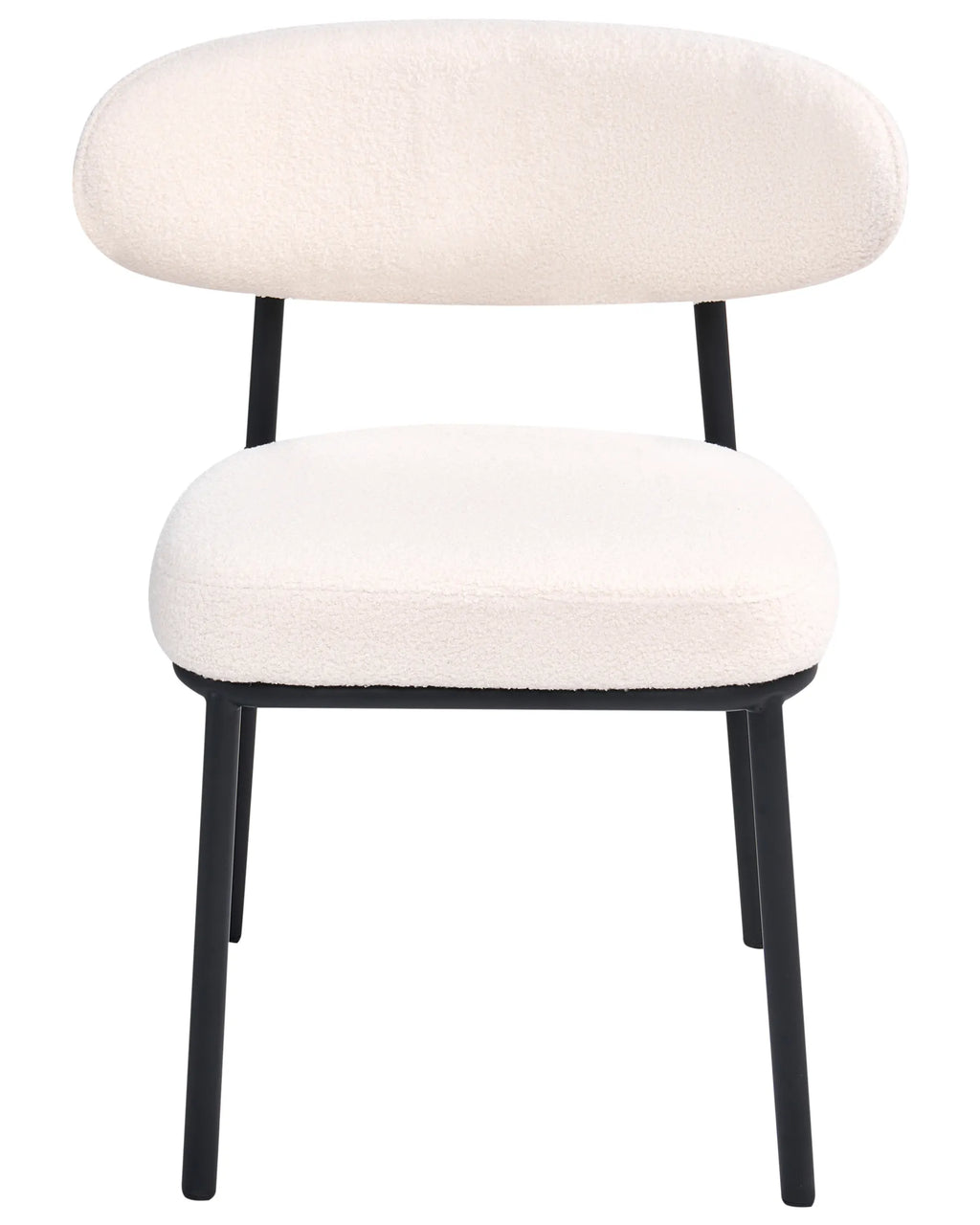 Set of 2 Dining Chairs WINTON Boucle Off-White