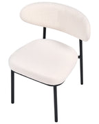 Set of 2 Dining Chairs WINTON Boucle Off-White