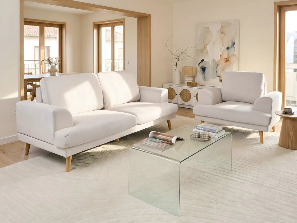 Armchair KILDAL Fabric Light Beige