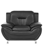 Armchair LEIRA Faux Leather Black