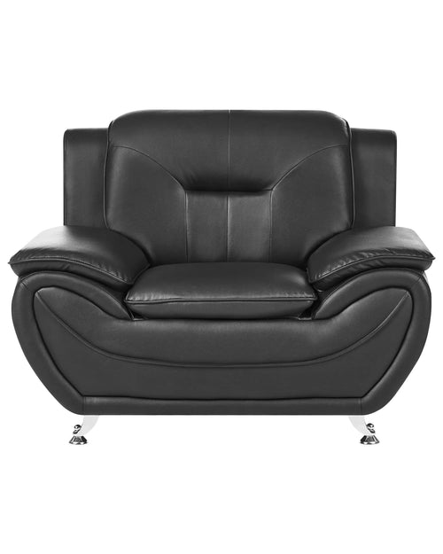 Armchair LEIRA Faux Leather Black