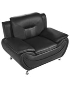 Armchair LEIRA Faux Leather Black