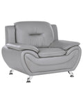 Armchair LEIRA Faux Leather Grey