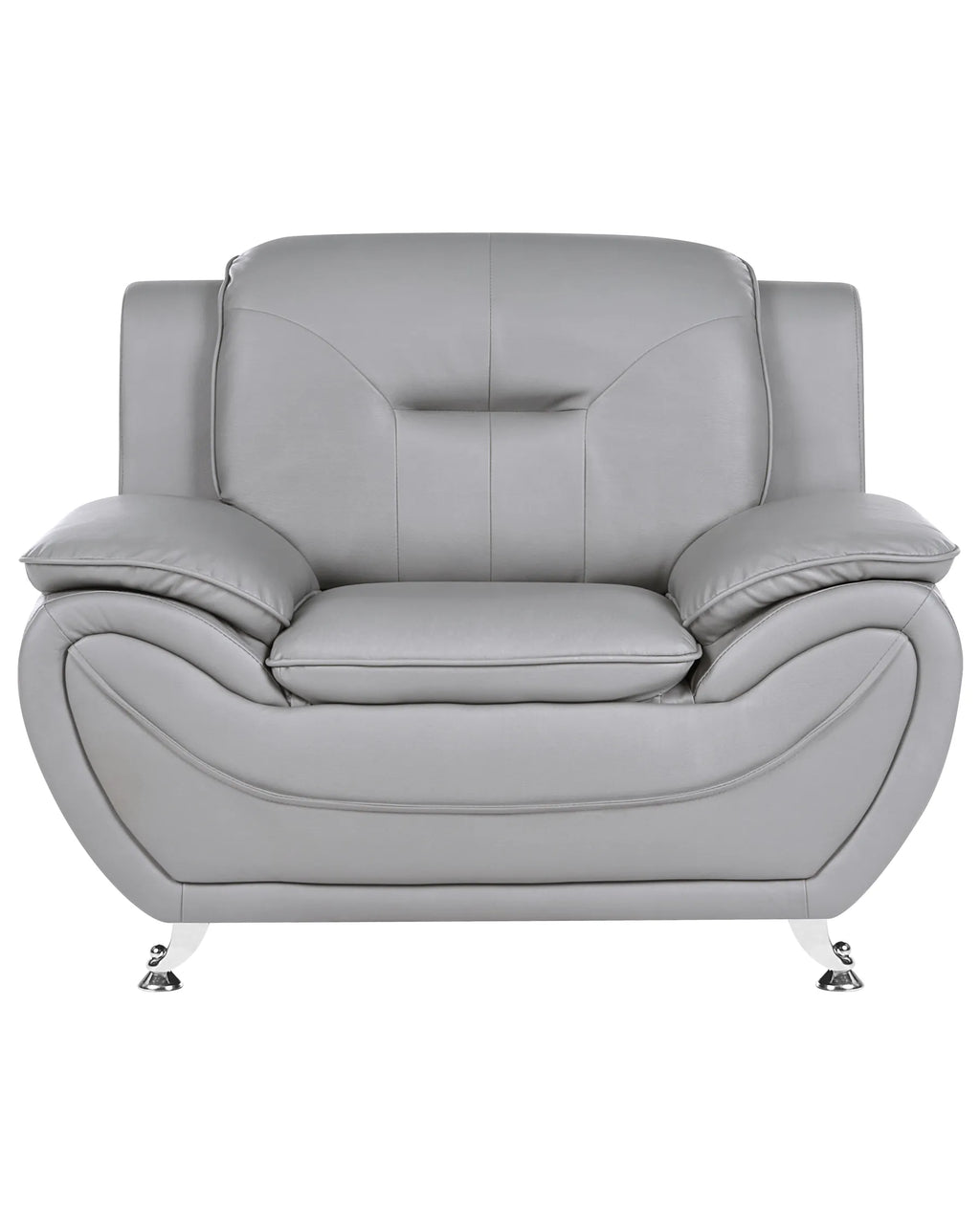 Armchair LEIRA Faux Leather Grey