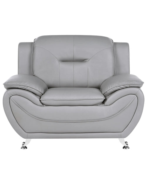 Armchair LEIRA Faux Leather Grey