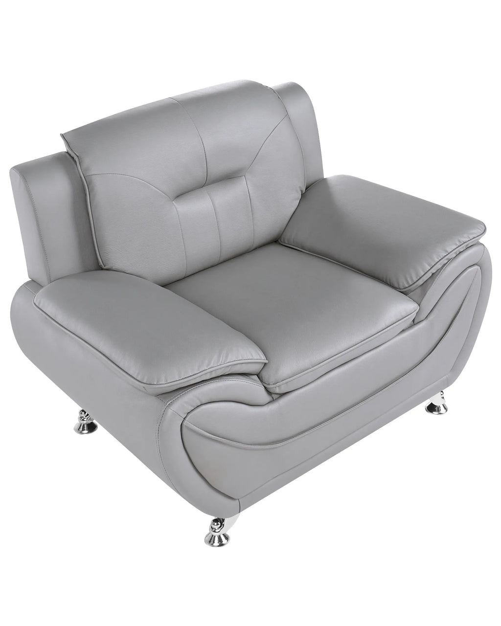 Armchair LEIRA Faux Leather Grey
