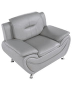 Armchair LEIRA Faux Leather Grey