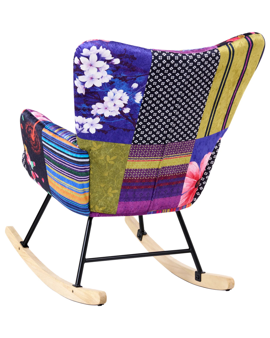 Rocking Chair OULU Velvet Multicolour