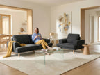 Armchair KILDAL Fabric Black