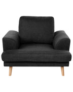 Armchair KILDAL Fabric Black