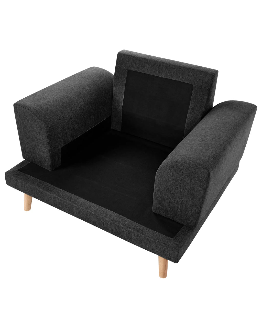 Armchair KILDAL Fabric Black