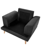 Armchair KILDAL Fabric Black