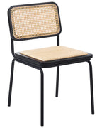 Set of 2 Dining Chairs CORVALLIS PE Rattan Black