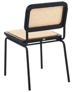Set of 2 Dining Chairs CORVALLIS PE Rattan Black
