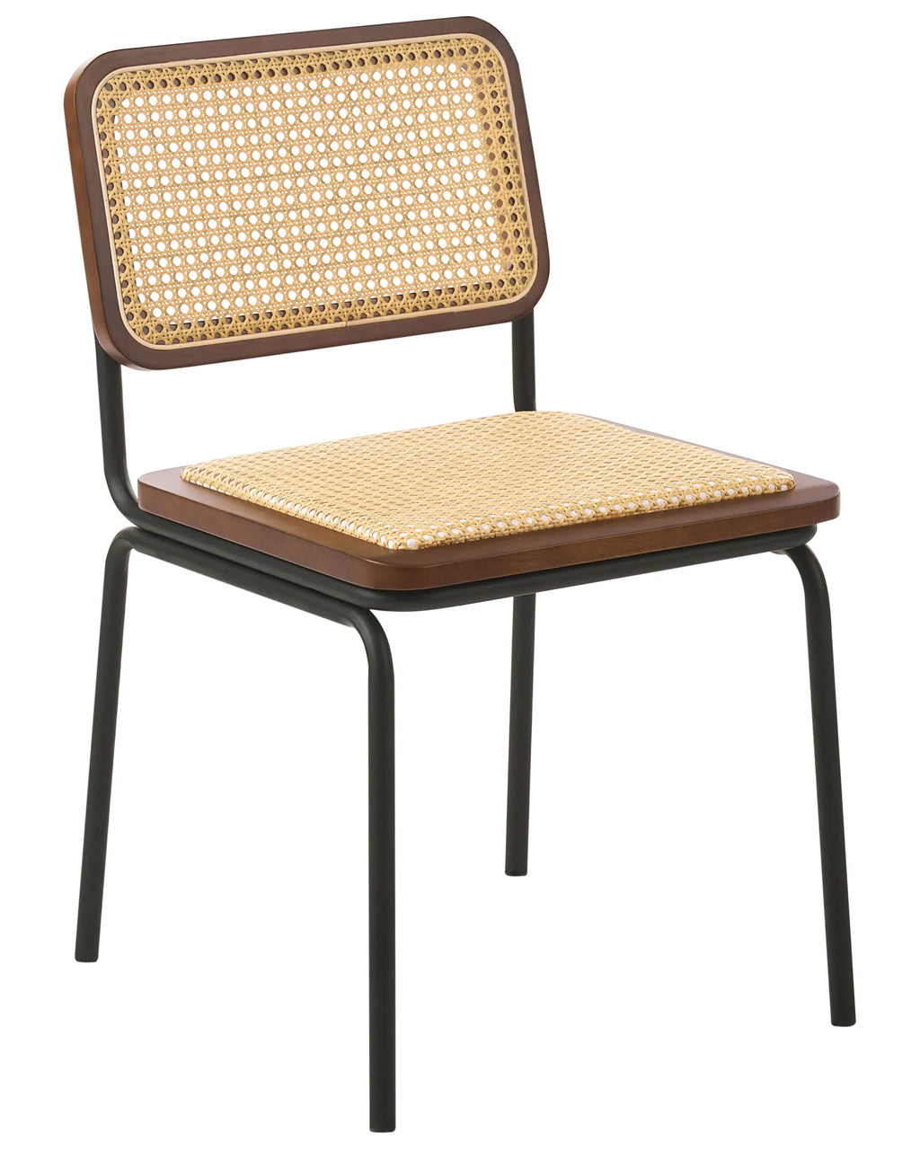 Set of 2 Dining Chairs CORVALLIS PE Rattan Brown