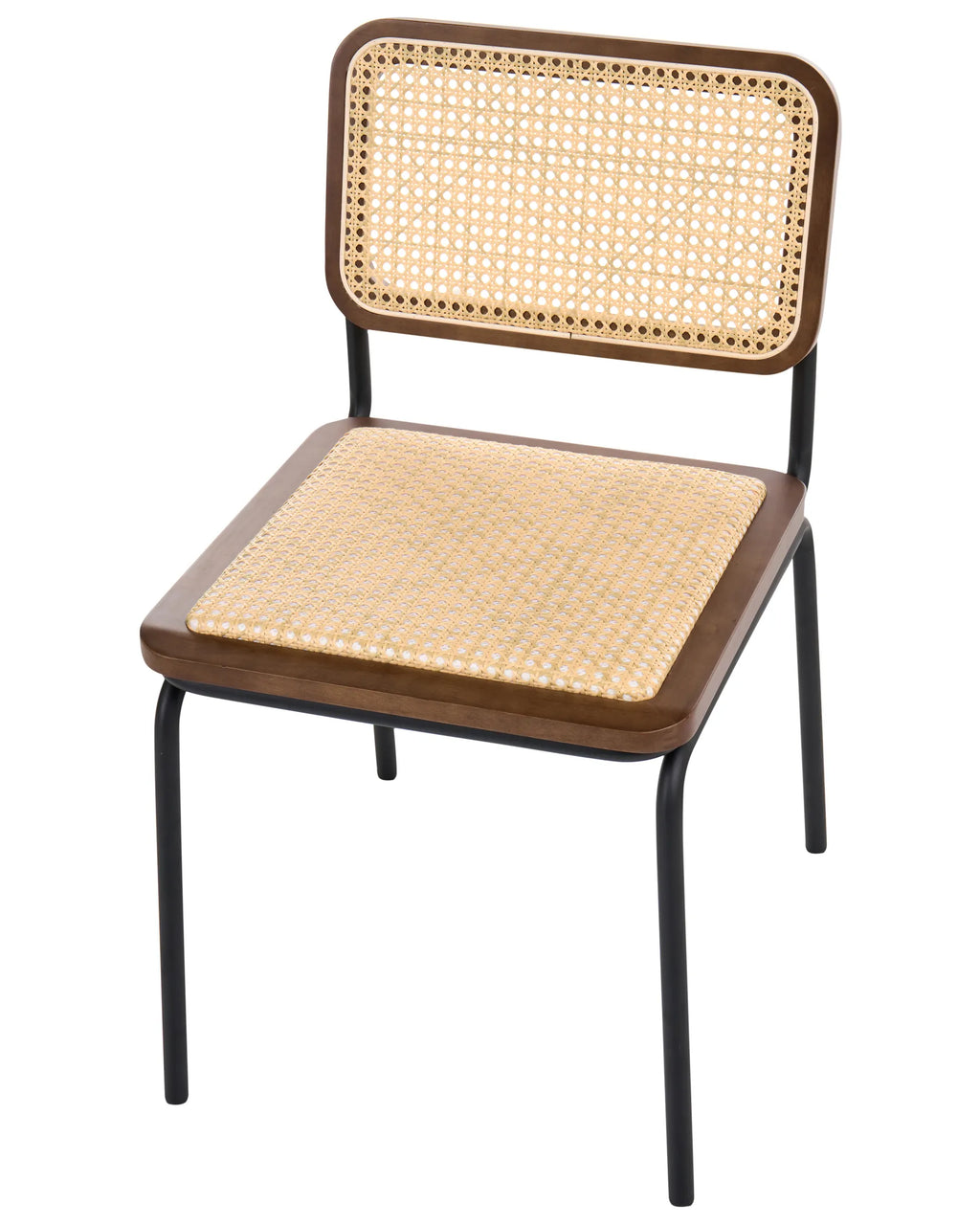 Set of 2 Dining Chairs CORVALLIS PE Rattan Brown