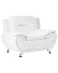 Armchair LEIRA Faux Leather White