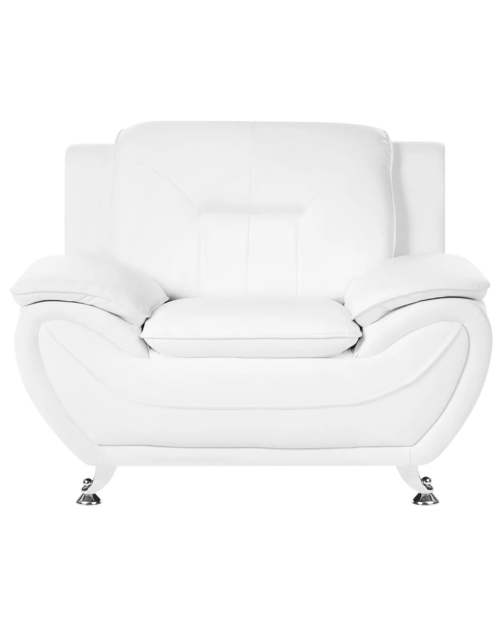 Armchair LEIRA Faux Leather White