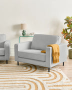 Armchair SAVALEN Fabric Light Grey