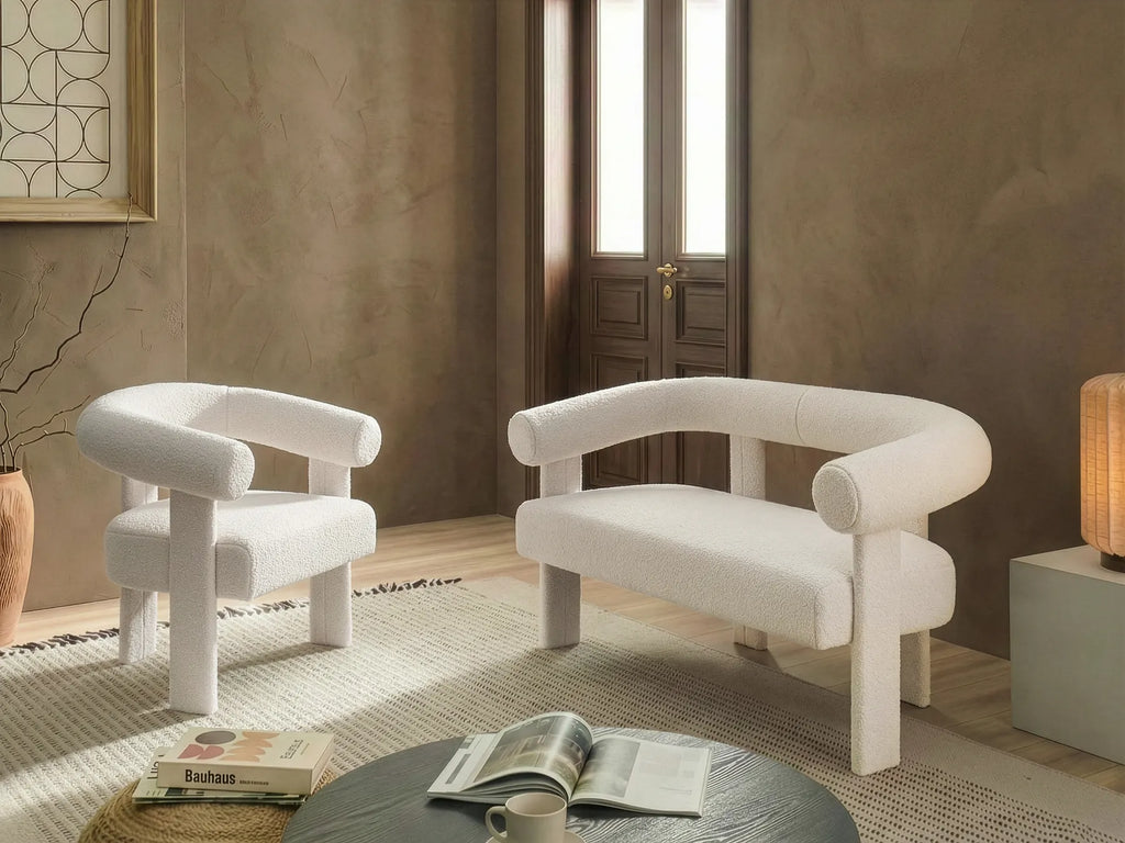Armchair ILBRO Boucle Off-White